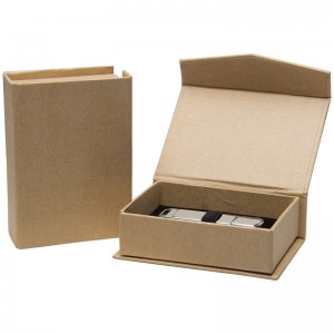 Изготовленная на заказ переработанная особенность крафт-упаковки складные складные бумажные подарочные коробки для продуктов питания